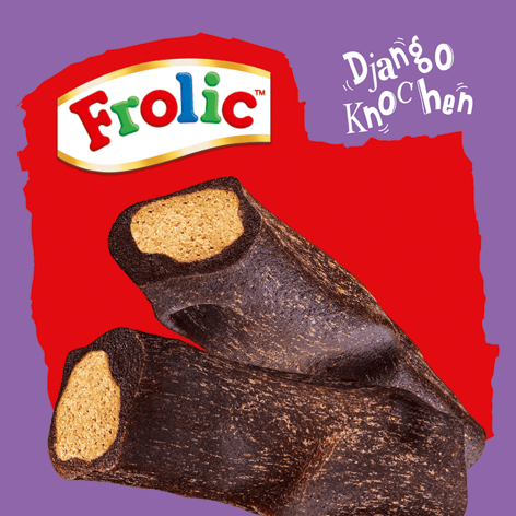 FROLIC™ Django Knochen Beutel für mittelgroße Hunde mit Rind, 2 Stück image 1