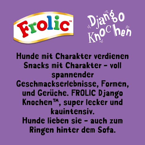 FROLIC™ Django Knochen Beutel für mittelgroße Hunde mit Rind, 2 Stück image 1