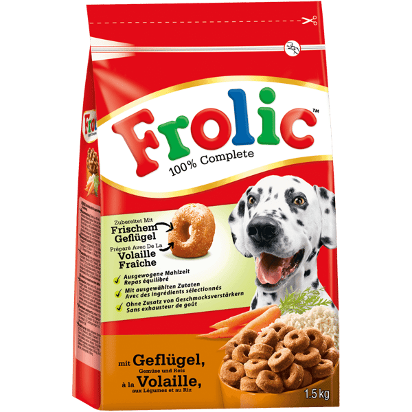 FROLIC™ Adult Complete Trockenfutter mit Geflügel, Gemüse & Reis, 1,5kg image 1