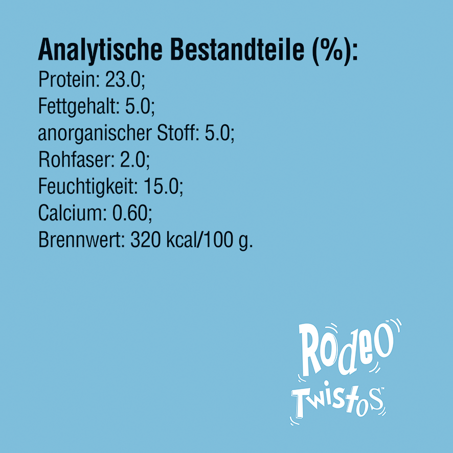 FROLIC™ RODEO™ TWISTOS™ Beutel mit Rind, 6 Stück guaranteed analysis image